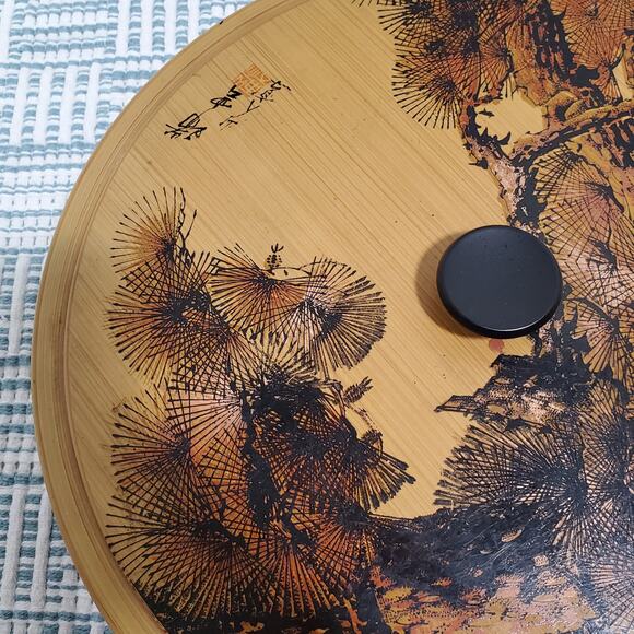 Vintage Japan Laquerware Lidded Dish Bowl Sectioned Tray Removeable 11.5 Asian - Picture 5 of 16